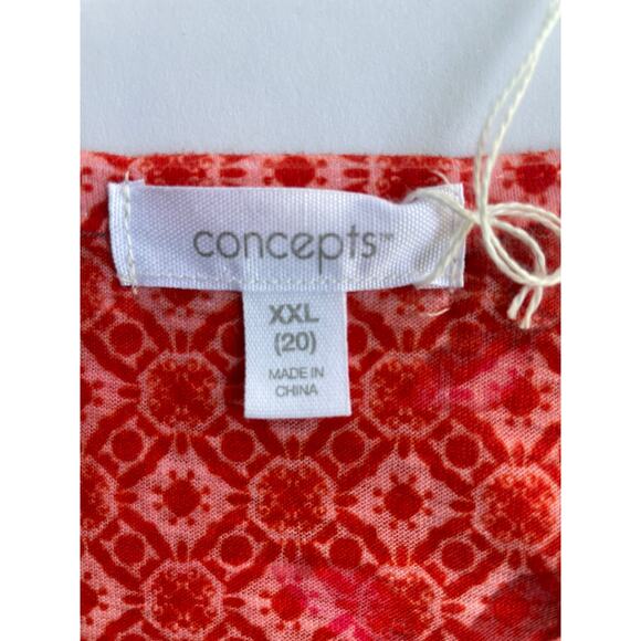 CONCEPTS, SIZE XXL, MULTI COLORED FLORAL SLEEVELESS TOP - Picture 5 of 5